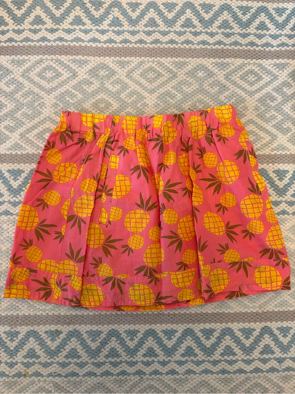 J Crew Women’s Pink Pineapple Print Skirt